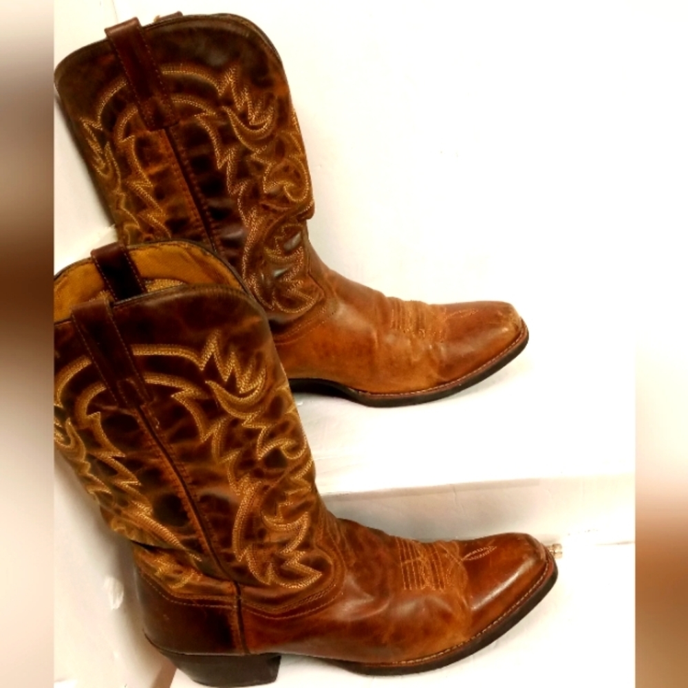 Laredo Breakout Leather Boots Brown Distress Size 11.5D